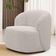Kit 02 Poltronas Giratória Orgânica Para Sala Living Heidy F04 Bouclê Bege - Lyam Decor