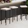 Kit 06 Banquetas Alta Bar Cozinha Sala De Jantar Preto Stella L02 Suede Bege - Lyam Decor