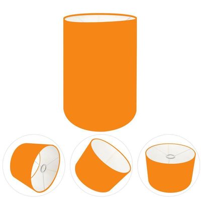 Cúpula Abajur E Luminária Cilíndrica Vivare Cp-7003 ø15x20cm - Bocal Nacional Laranja