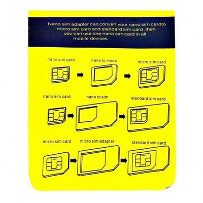 Adaptador Chip 3 In 1 Celular Mini Micro Nano E Sim Colorido