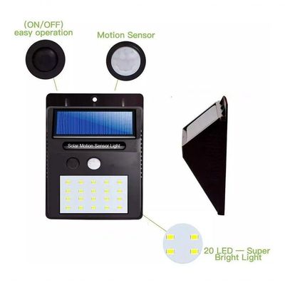 Luz De Led Solar 20 A 100 Leds área Externa Sensor Movimento