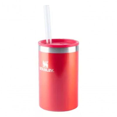 Can Cooler Porta Lata Com Canudo Stanley 296ml Apple Shimmer