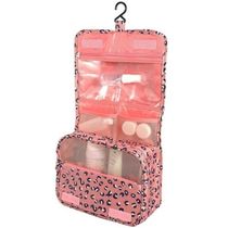 Necessaire Em Nylon Organizadora Higiene Para Viagem Onça Rosa