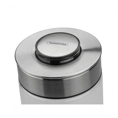 Pote De Vidro Tramontina Purezza Com Tampa De Aço Inox 10cm 0,4 Litros
