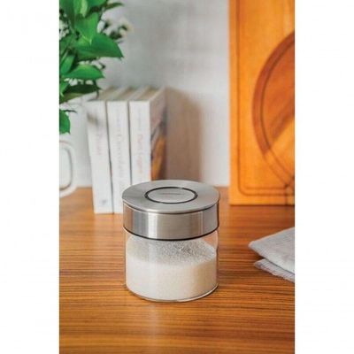 Pote De Vidro Tramontina Purezza Com Tampa De Aço Inox 10cm 0,4 Litros