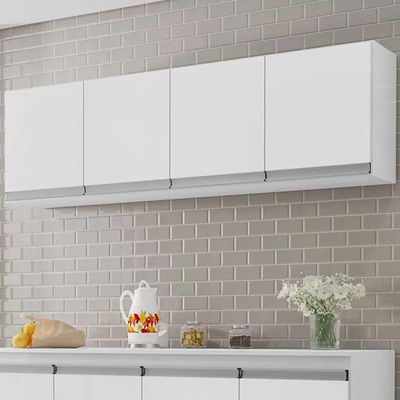 Armario Aéreo Geladeira 150cm Andréia 2 Portas Ajl Móveis Branco