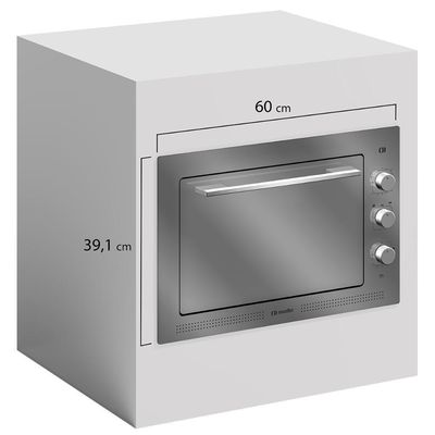 Forno Elétrico De Embutir Mueller Espelhado 50 Litros MFE50K 110V