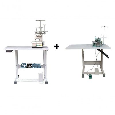 Galoneira 3 Agulha + Overlock Semi Industriais + Bancadas 110v 110V