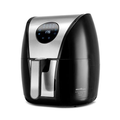 Fritadeira Elétrica Britânia Air Fryer Digital Inox 5L BFR41PI Preta/Inox 220V