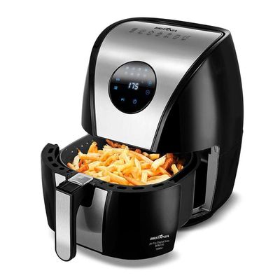 Fritadeira Elétrica Britânia Air Fryer Digital Inox 5L BFR41PI Preta/Inox 220V