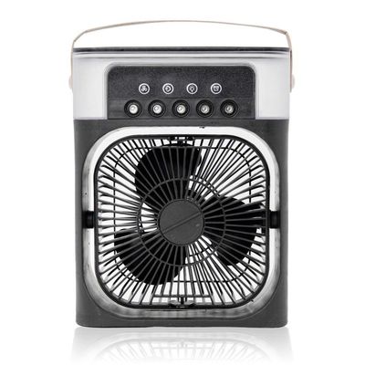 Ventilador Portátil Iluminação Umidificador Climatizador Usb De Mesa Branco