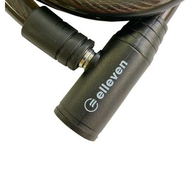 CADEADO BIKE BICICLETA ESPIRAL 1M X 12MM E 2 CHAVES ELLEVEN Cor:Preto