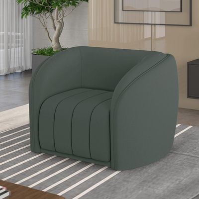 Kit 2 Poltronas Decorativas Sala de Estar Adam Veludo Cinza G45 - Gran Belo