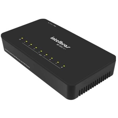 Hub Switch 8 Portas Intelbras SF-800 Q+ Fast Ethernet 10/100 Mbps