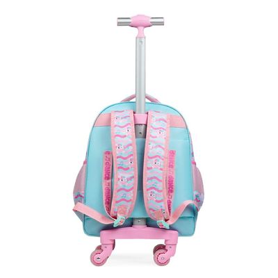 Mochila de 4 Rodinhas Feminina Unicórnio Just Dance Verde Água U / Verde claro