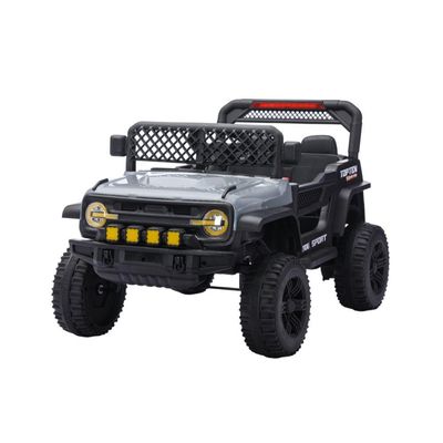 Jipe Elétrico Infantil Bang Toys N6 Com Controle Remoto Cinza 12v