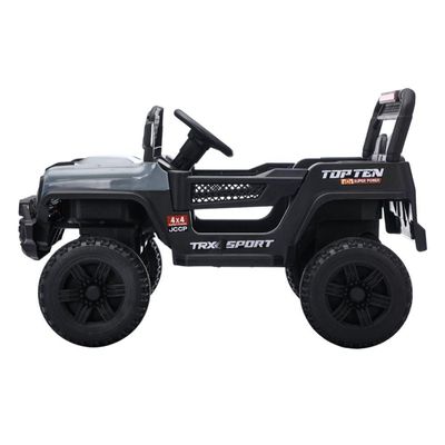 Jipe Elétrico Infantil Bang Toys N6 Com Controle Remoto Cinza 12v
