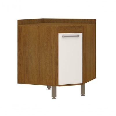 Balcão Canto Diagonal 74 Cm Com Tampo 2 Portas Modena Luciane Moveis
