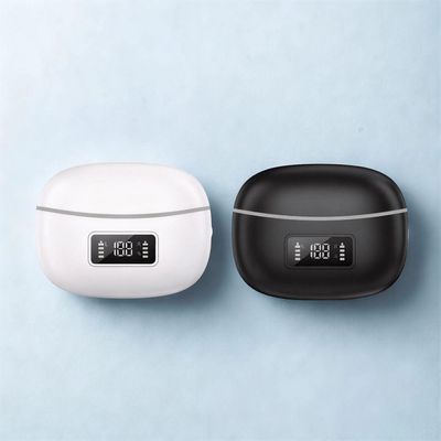 Fone De Ouvido Bluetooth Airpods T-206 Com Tela Led E Estojo Recarregável Usb Branco
