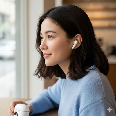 Fone De Ouvido Bluetooth Airpods T-206 Com Tela Led E Estojo Recarregável Usb Branco