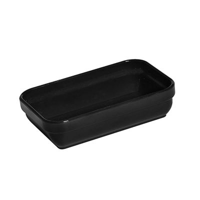 Travessa Cheff Retangular 250ml Preta em Polipropileno