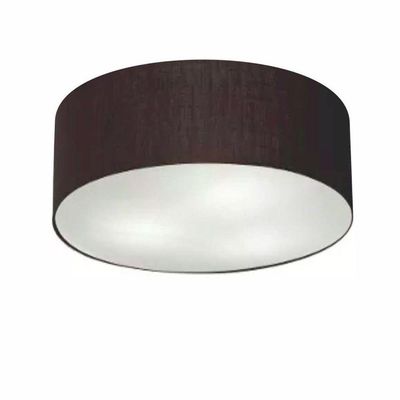 Plafon Cilíndrico Vivare Md-3047 Cúpula Em Tecido 45x15cm - Bivolt Preto 127/220v