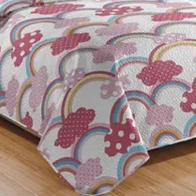 Kit Cobre Leito Colcha Magic Solteiro Infantil 2 Peças Microfibra 180 Fios - Nuvem - 100% Poliéster