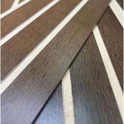 Kit Revestimento Ripado 100 Placas Adesiva 45 X 11 Cm Em Mdf Castanho