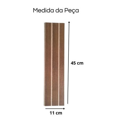 Kit Revestimento Ripado 100 Placas Adesiva 45 X 11 Cm Em Mdf Castanho
