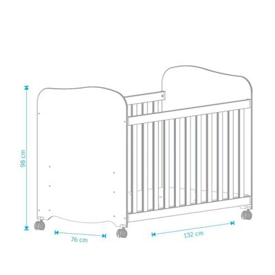 Berço Padrão Americano Uli - Moveis Peroba Amendoa-branco