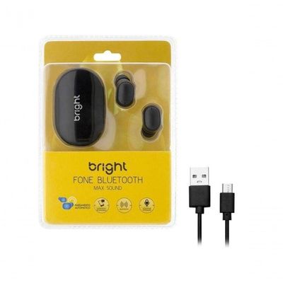 Fone De Ouvido Bright Max Sound Bluetooth Preto