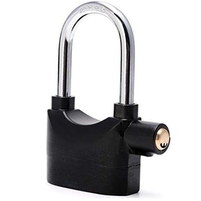 Cadeado Com Alarme 2 Em 1 Sensor Movimento Anti Roubo Sirene 110db Haste Longo Curto Moto Portao Carro Sonoro
