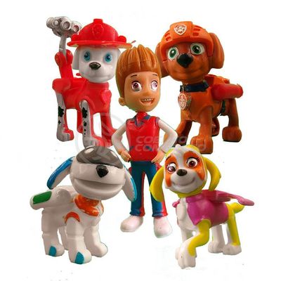 Kit 5 Bonecos Patrulha Canina Com 4 Skat Robo Dog 9