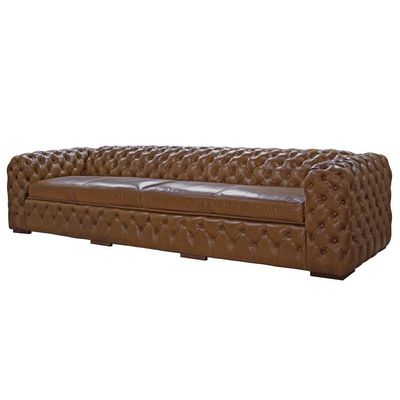 Sofá 3 Lugares Astúria 240cm Couro Mel - Gran Belo