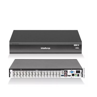 Kit 16 Câmeras Intelbras 1220 D Mic 1080p Com Microfone Dvr Intelbras Imhdx 3132 Inteligência Artificial Hd 1tb