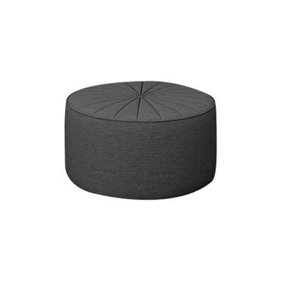 Puff Decorativo Sala De Estar Round Linho Chumbo - Gran Belo