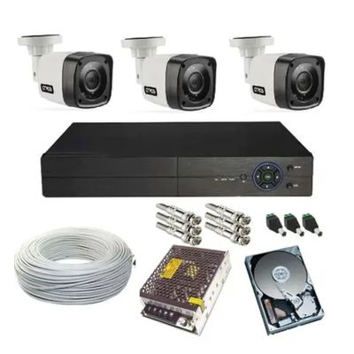 Kit Cftv 3 Câmeras Segurança Infra 25m 720p Dvr 4ch Multi Hd