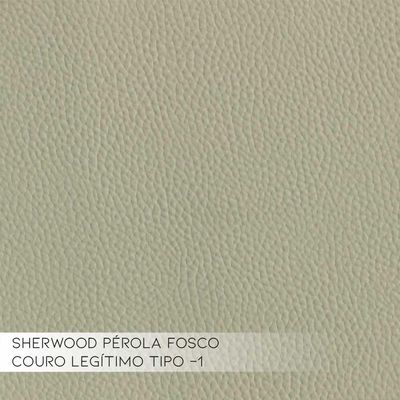Sofá 3 Lugares Sala de Estar Pés Madeira Laus 242 cm Couro Off White - Gran Belo