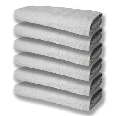 6 Toalhas Grande Super Felpudas e Grossa Algodão 80x150 Itália Soft Beka - Branco
