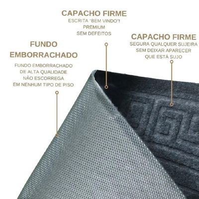 Tapete Decorativo Entrada Fachada Casa Consultorio Comercio Resistente A Umidade Macio Cinza Luxo