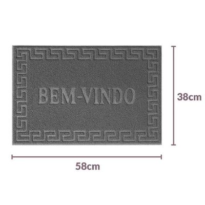 Tapete Decorativo Entrada Fachada Casa Consultorio Comercio Resistente A Umidade Macio Cinza Luxo