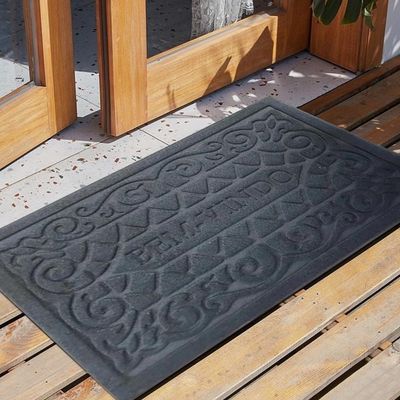 Tapete Decorativo Entrada Fachada Casa Consultorio Comercio Resistente A Umidade Macio Cinza Luxo