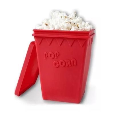 Pipoqueira Microondas Silicone Balde Pipoca Sem Oleo Saudavel Tampa Panela Pop Corn Refratario Luxo Praticidade Total