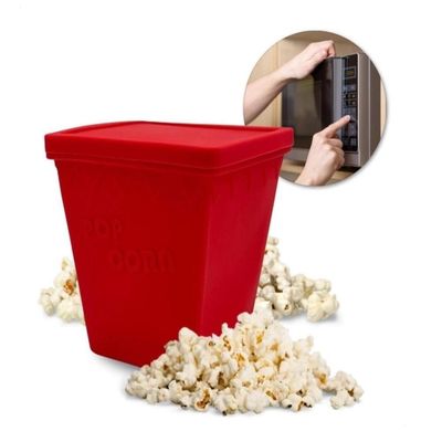 Pipoqueira Microondas Silicone Balde Pipoca Sem Oleo Saudavel Tampa Panela Pop Corn Refratario Luxo Praticidade Total