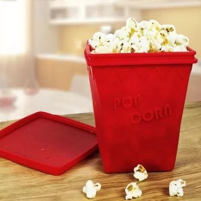 Pipoqueira Microondas Silicone Balde Pipoca Sem Oleo Saudavel Tampa Panela Pop Corn Refratario Luxo Praticidade Total
