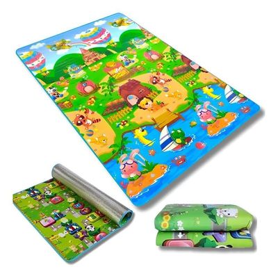 Tapete Termico Portatil E Dobravel Infantil Bebe 180x117cm Tatame Educativo Com Bolsa Para Transporte Praticidade Onde E