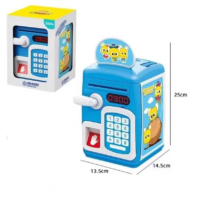 Cofre Digital Infantil Cofrinho Completo Com Senha Automatico Impressao Digital Biometria Teclado Moedas