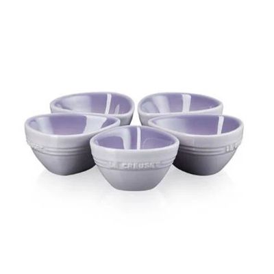 CONJUNTO LE CREUSET 5 MINI PRATOS PARA MOLHOS 100ML FLOWER BLUEBELL PURPLE 69052095110017