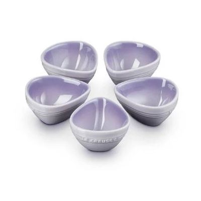 CONJUNTO LE CREUSET 5 MINI PRATOS PARA MOLHOS 100ML FLOWER BLUEBELL PURPLE 69052095110017