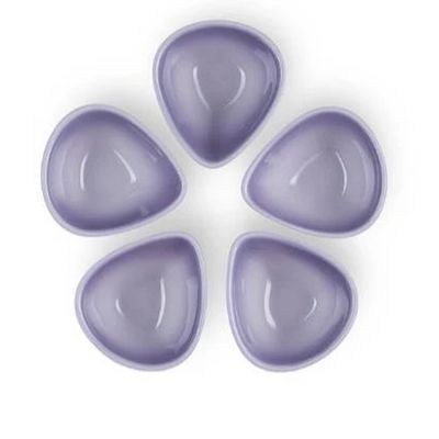 CONJUNTO LE CREUSET 5 MINI PRATOS PARA MOLHOS 100ML FLOWER BLUEBELL PURPLE 69052095110017